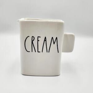 Rae Dunn Artisan Collection Magenta "CREAM" Small Square Ceramic Creamer Holder